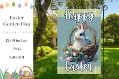 Happy Easter Garden Flag , Easter Basket Garden Flag PNG Product Image 1