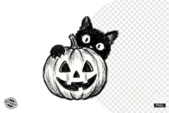 Halloween Black Cat Clipart Product Image 1