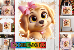 Sweet PNG Designs for TSHIRTS, 3D Dog Product Image 1