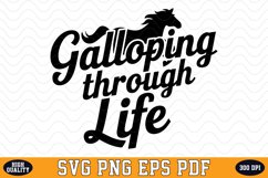 Galloping through life SVG Design | SVG Cut files Product Image 1