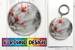 Spring Scene Sublimation Circle Kaychain Beauty Print PNG Product Image 1