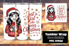 ELEGANT 20oz Tumbler Graphic for Gifts , Just A Girl Product Image 1