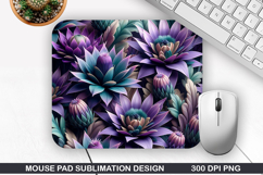 3D Flowers Mouse Pad Sublimation, Flowers Mouse Pad PNG Product Image 1