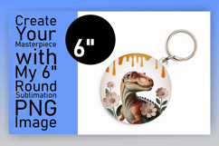 Glamorous Circle Design for Sublimation , Cute Dino Product Image 1