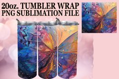 Glitter Butterfly Tumbler Wrap Art Sublimation 20oz Product Image 1