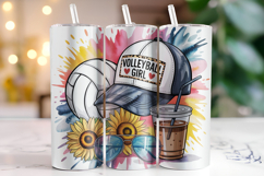 Volleyball Girl Tumbler Wrap | Sublimation | Tumblers Product Image 1