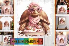Unique Sublimation TSHIRT PNG, Turtle Product Image 1