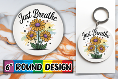 Radiant Sublimation Ornaments, Flowers Quote Product Image 1