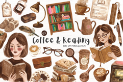 Coffee &amp; Reading Moments Clipart Product Image 1