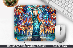 Liberty Mouse Pad Sublimation, 4th Of July Mouse Pad PNG Product Image 1