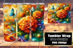 LUXURIOUS 20oz Tumbler Template , Flowers Product Image 1