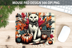 Cat Mouse pad Sublimation - Thanksgiving PNG Design Product Image 1