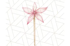 Pastel Pink Fairy Garden Clipart, Enchanted Cottagecore Png Product Image 3