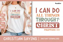 Christian Quote SVG - Faith Saying | I Can Do All Things Product Image 1
