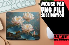 Bloom Breeze: Flower Pattern Mouse Pad Product Image 1