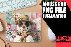Festive Snowman Sublimation Mouse Pad - Holiday Delight Product Image 1