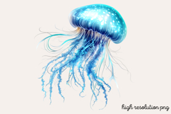 Bioluminescent Sea Animal Clipart PNG Product Image 1