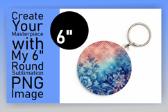 Gorgeous Circle Design Keychain PNG , Watercolor Patter Product Image 1