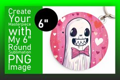 Valentine's Ghost Circle Art PNG Product Image 1