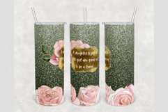 Daughter quote Pink Roses 20 oz tumbler sublimation design Product Image 1