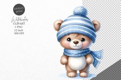 Christmas clipart, Bear clipart, Winter sublimation Product Image 1