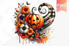 Flowers Halloween Sublimation - Flowers Clipart PNG Design Product Image 1