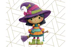 Colorful Halloween Clipart PNG, Cute Kids & Candy Clip Art Product Image 3