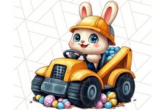 Easter Bunny Construction Clipart, Spring Png Product Image 5