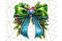 Bright Shiny Christmas Bows PNG Clipart, Winter Holiday Png Product Image 3