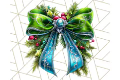Bright Shiny Christmas Bows PNG Clipart, Winter Holiday Png Product Image 3