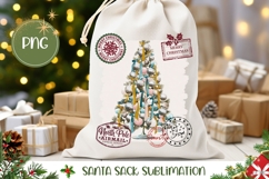 Cute Christmas Tree Santa Sack Sublimation Product Image 1