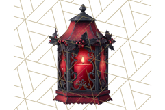 Gothic Christmas Clipart Dark Holiday PNG, Dark Christmas Product Image 3