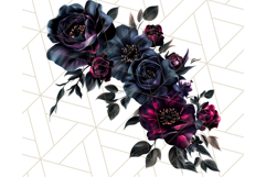 Gothic Floral PNG, Dark Aesthetic Flowers Clipart Print Product Image 3