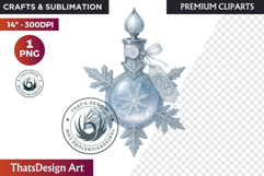 Christmas Winter Potion Bottles PNG, Magical Holiday Clipart Product Image 1