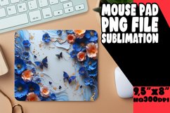 Sublimation Mouse Pad Marble Flower 3D Design Product Image 1