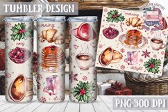 Sublimation Tumbler WRAP Christmas Design Quote Watercolor Product Image 1