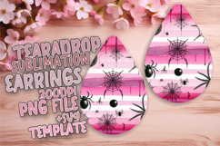 Bold Teardrop Earrings Design PNG , Halloween Product Image 1