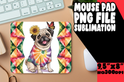 BLISSFUL DESK PAD ARTISTIC PNG, Cute Dog Product Image 1