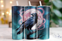Halloween Crow Tumbler Wrap | Sublimation | Tumblers Product Image 1