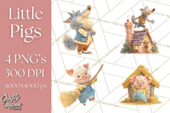 Storybook Piglets Fairy Tale Storybook PNG Clipart Product Image 1