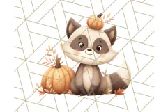 Woodland Autumn Critters PNG Clipart, Cute Fall Animals Product Image 3
