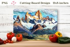 3D Mountains Cutting Board, Nature Cutting Board Design Product Image 1