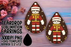 Unique Teardrop Earrings Design PNG , Holiday Product Image 1