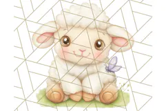 Pastel Farm Nursery PNG Clipart, Baby Animals And Elements Product Image 3