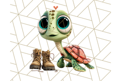Cute Safari Animal Clipart with Jungle Accessories Png Product Image 3