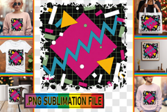 Playful TSHIRT Gift Ideas PNG, Funky Pattern Product Image 1