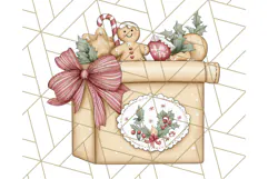 Christmas Sweet Shoppe Clipart PNG, Pastel Bakery Art Product Image 3