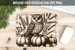 Owl Mouse pad Sublimation - Thanksgiving PNG Design Product Image 1