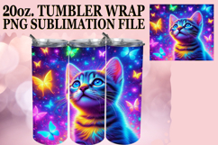 Gentle smiles 20oz tumbler wrap, Cat Product Image 1