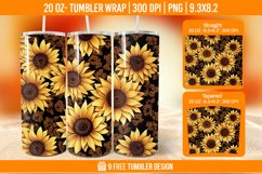 Pumpkin Tumbler Sublimation Wrap, 20 oz Fall Tumbler Wrap Product Image 1